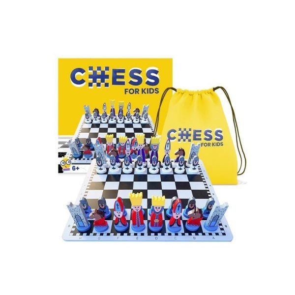 3159_0_1698645927.jpg Children's Wooden Chess Set | Educational & Fun Strategy Game with Cartoon Pieces