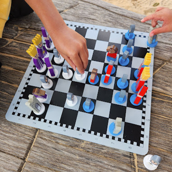 3159_2_1698645929.png Children's Wooden Chess Set | Educational & Fun Strategy Game with Cartoon Pieces