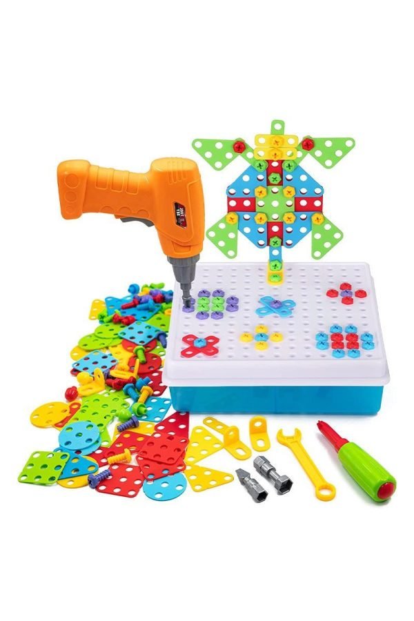 Child's Drill Set | Interactive Build & Play Construction Tool Kit - Safe & Educational