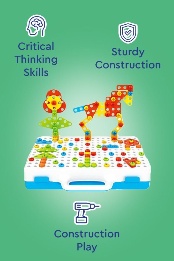 Child's Drill Set | Interactive Build & Play Construction Tool Kit - Safe & Educational