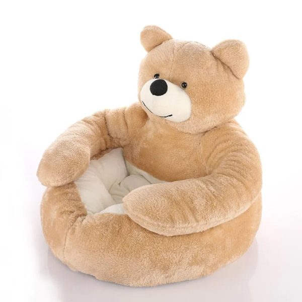 Rectangle 1 Soft Bear Bed for Pets - Cozy & Plush Sleeping Spot for Dogs & Cats with Adorable Design - Comfortable & Durable