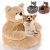 Rectangle 3 Soft Bear Bed for Pets - Cozy & Plush Sleeping Spot for Dogs & Cats with Adorable Design - Comfortable & Durable