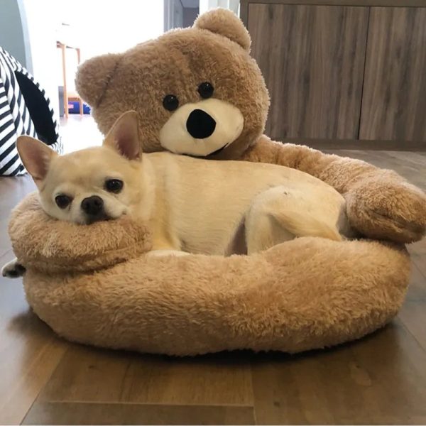 image 6 Soft Bear Bed for Pets - Cozy & Plush Sleeping Spot for Dogs & Cats with Adorable Design - Comfortable & Durable