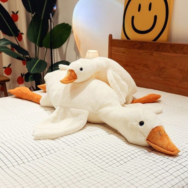 Goose_2.jpg Giant White Goose Stuffed Animal Pillow | Soft Plush Duck Cushion - Cozy Sleeping Pillow