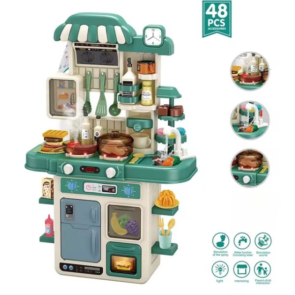 Kids kitchen2 Kids Kitchen Playset | Interactive Cooking Toy Set with Utensils & Accessories - Fun & Educational Role Play for Children