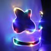 DJ Marshmallow Light-up LED Helmet | Halloween Party Cosplay Outfit - Perfect for DJs costumes