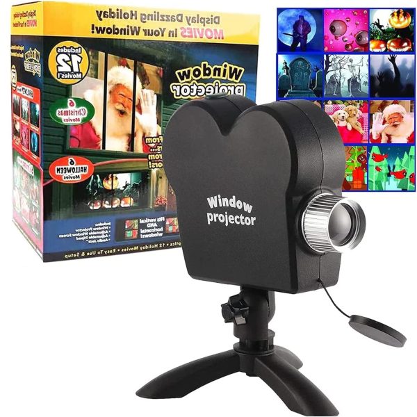 Christmas Window Projector - Festive Animated Holiday Scenes | Indoor & Outdoor Christmas Decoration