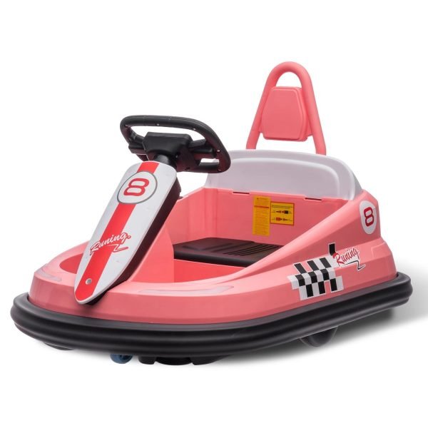 Electric Bumper Car for Toddlers 6V – 360° Spin, 2-Speeds, Lights & Music – Fun Ride Interactive Toy