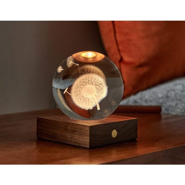 Frame 18 3D Dandelion Crystal Ceiling Light Fixture - Modern Decorative Lighting for Living Room & Bedroom