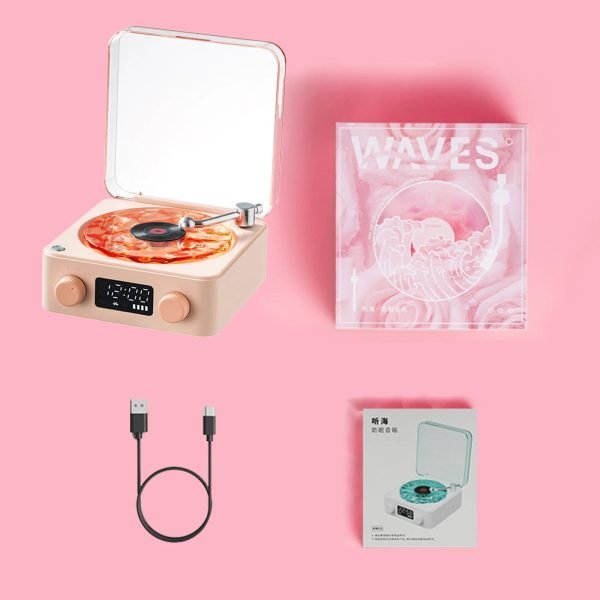 Bluetooth Vinyl Record Player with Retro Design and Built-in Speakers for Music Lovers and Home Decor