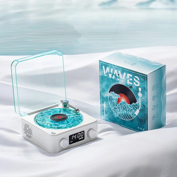 Bluetooth Vinyl Record Player with Retro Design and Built-in Speakers for Music Lovers and Home Decor