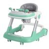 2-in-1 Toddler Push Baby Walker with Removable Feeding & Music Tray, Foldable Activity Walker for 6-18 Months