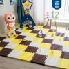 Interlocking Foam Baby Play Mat Puzzle Tiles - 12pcs Soft Floor Rugs for Kids' Playroom, 30x30x1cm - Safe Exercise Carpet