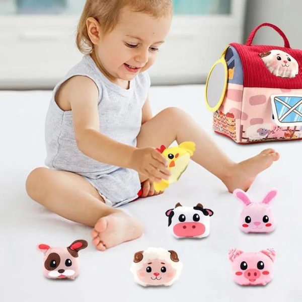 S45a218c5d0ad418388103d9b8ec9012fW.jpg Farm Animal Plush Toy Set with Barn Carrier & Mirror - Perfect for Easter Basket Stuffers
