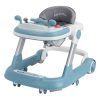 2-in-1 Toddler Push Baby Walker with Removable Feeding & Music Tray, Foldable Activity Walker for 6-18 Months