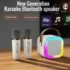 Bluetooth Karaoke Machine – Portable PA System 5.3 with 1-2 Wireless Microphones for Home Singing & Kids’ Gifts