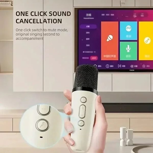 Bluetooth Karaoke Machine – Portable PA System 5.3 with 1-2 Wireless Microphones for Home Singing & Kids’ Gifts