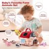 S7892b3e4774844a79db335b3a8d82aaf7.jpg Farm Animal Plush Toy Set with Barn Carrier & Mirror - Perfect for Easter Basket Stuffers