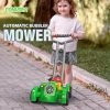 Automatic Soap Bubble Machine Gun Trolley Cart for Kids - Electric Outdoor Lawn Mower Bubble Blower for Parties & Games