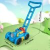 Automatic Soap Bubble Machine Gun Trolley Cart for Kids - Electric Outdoor Lawn Mower Bubble Blower for Parties & Games