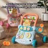 Multi-Function Baby Push Walker Toy - Early Learning Sit-Stand Activity Walker for Infants & Toddlers - Anti-Rollover Design
