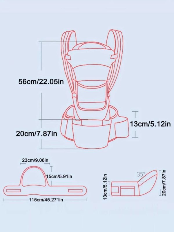 Adjustable Ergonomic Baby Carrier with Hip Seat - Portable & Multifunctional for Travel, Leisure, and Daily Use