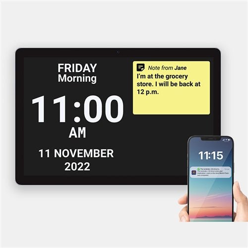 0055-2T.jpg Connected Smart Clock for Seniors | Clear Display, Remote Management & Ideal for Dementia and Memory Loss Care