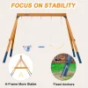3-in-1 Wooden Swing Set for Backyard | Baby, Tree & Belt Swings | 330 LBS Capacity, Weather-Resistant