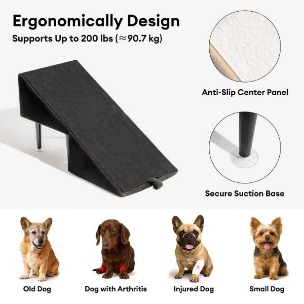 2-in-1 Convertible Wooden Dog Ramp & Step Stool | Anti-Slip, Sturdy Design for Senior & Short-Legged Breeds