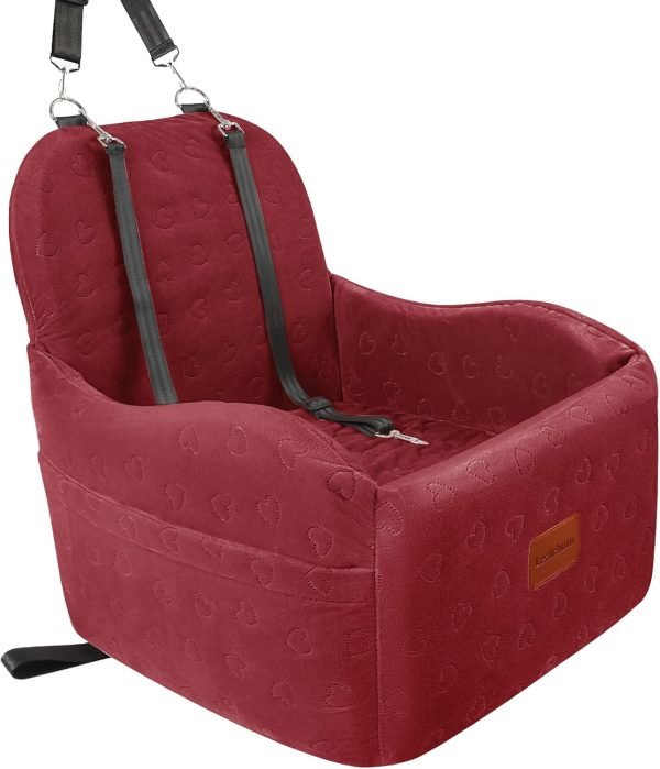 71BJkYHuYWL._AC_SL1500.jpg Dog Booster Car Seat | Memory Foam, Adjustable Safety Leashes & Easy to Clean for Small & Medium-Sized Dogs