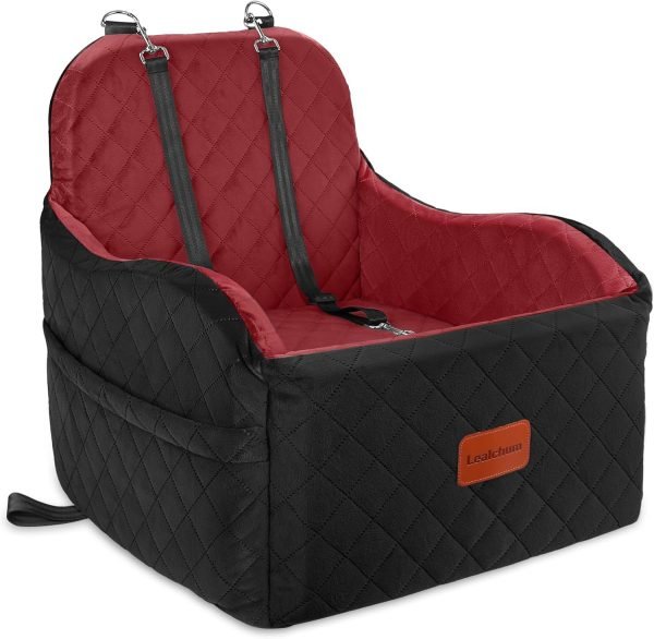 71zOyQPi1xL._AC_SL1500.jpg Dog Booster Car Seat | Memory Foam, Adjustable Safety Leashes & Easy to Clean for Small & Medium-Sized Dogs