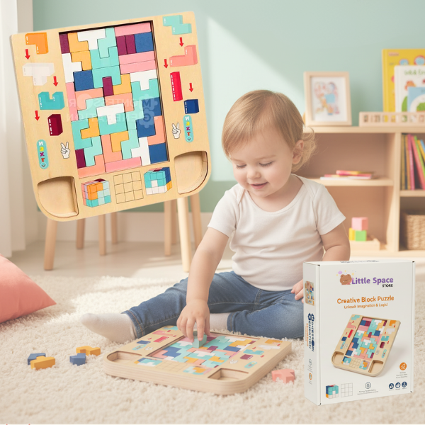 Miami (93) Wooden Tetris Puzzle | Eco-Friendly, Non-Toxic & Engaging for Kids Age 3+
