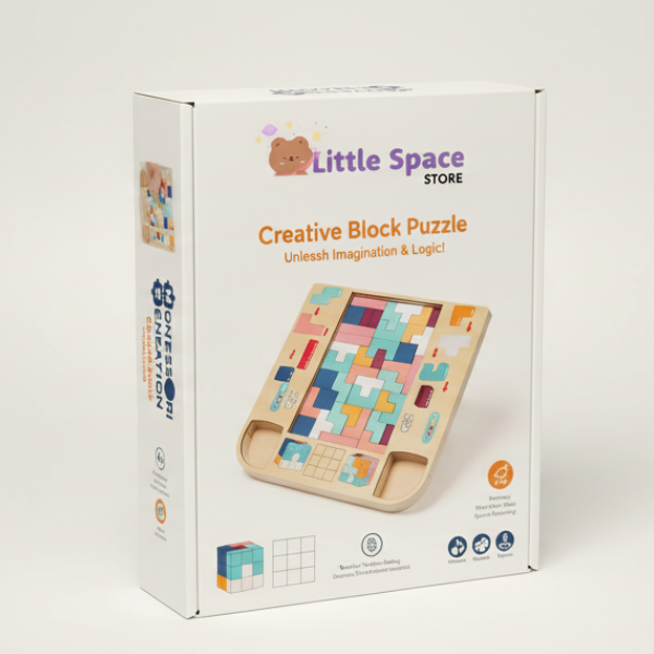 Miami (94) Wooden Tetris Puzzle | Eco-Friendly, Non-Toxic & Engaging for Kids Age 3+