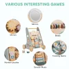 Wooden Baby Push Walker with Activity Center | Non-Slip Wheels & Educational Toys