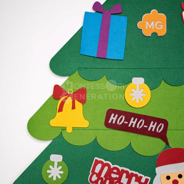 Christmas Tree | Durable Felt Fabric with 25 Ornaments for Creative Play and Skill Development for Kids 1+