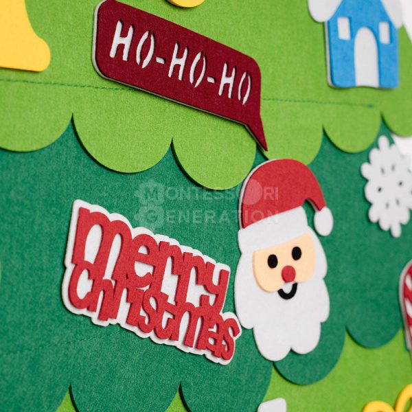 Christmas Tree | Durable Felt Fabric with 25 Ornaments for Creative Play and Skill Development for Kids 1+
