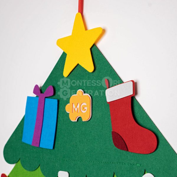 Christmas Tree | Durable Felt Fabric with 25 Ornaments for Creative Play and Skill Development for Kids 1+