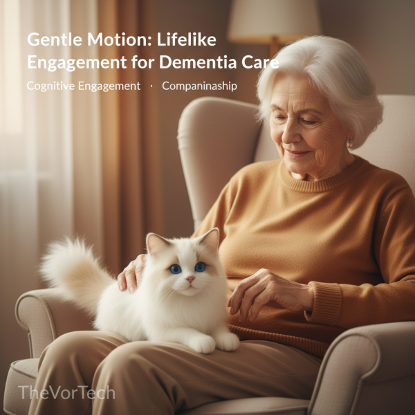 Interactive Robotic Cat | Gentle Motion, Purring & Ideal Companion for Seniors with Alzheimer's or Dementia