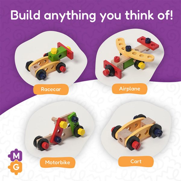 Wooden ToolBox | Eco-Friendly, Non-Toxic Tools for Kids Aged 3+ to Develop Life Skills and Fine Motor Abilities