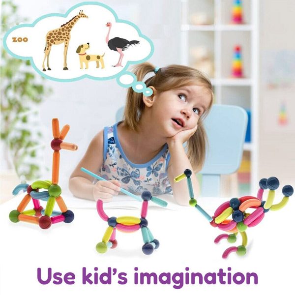 Magnetic Building Set | 36 Non-Toxic Pieces for Creative Learning and Constructive Play for Ages 3+