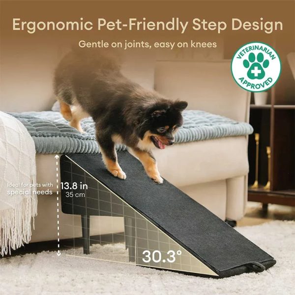 2-in-1 Convertible Wooden Dog Ramp & Step Stool | Anti-Slip, Sturdy Design for Senior & Short-Legged Breeds