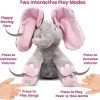 Interactive Peek-a-Boo Elephant Plush Toy | Animated Ears Flapping, Singing & Musical Comfort for Infants & Toddlers