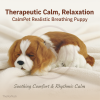 Realistic Breathing Puppy | Emotional Support Plush for Adults & Seniors | Therapy Companion Dog
