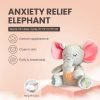 Weighted Sensory Elephant Stuffed Animal | Rhythmic Breathing Motion, Calming Music & 4-Mode Soother for Anxiety Relief